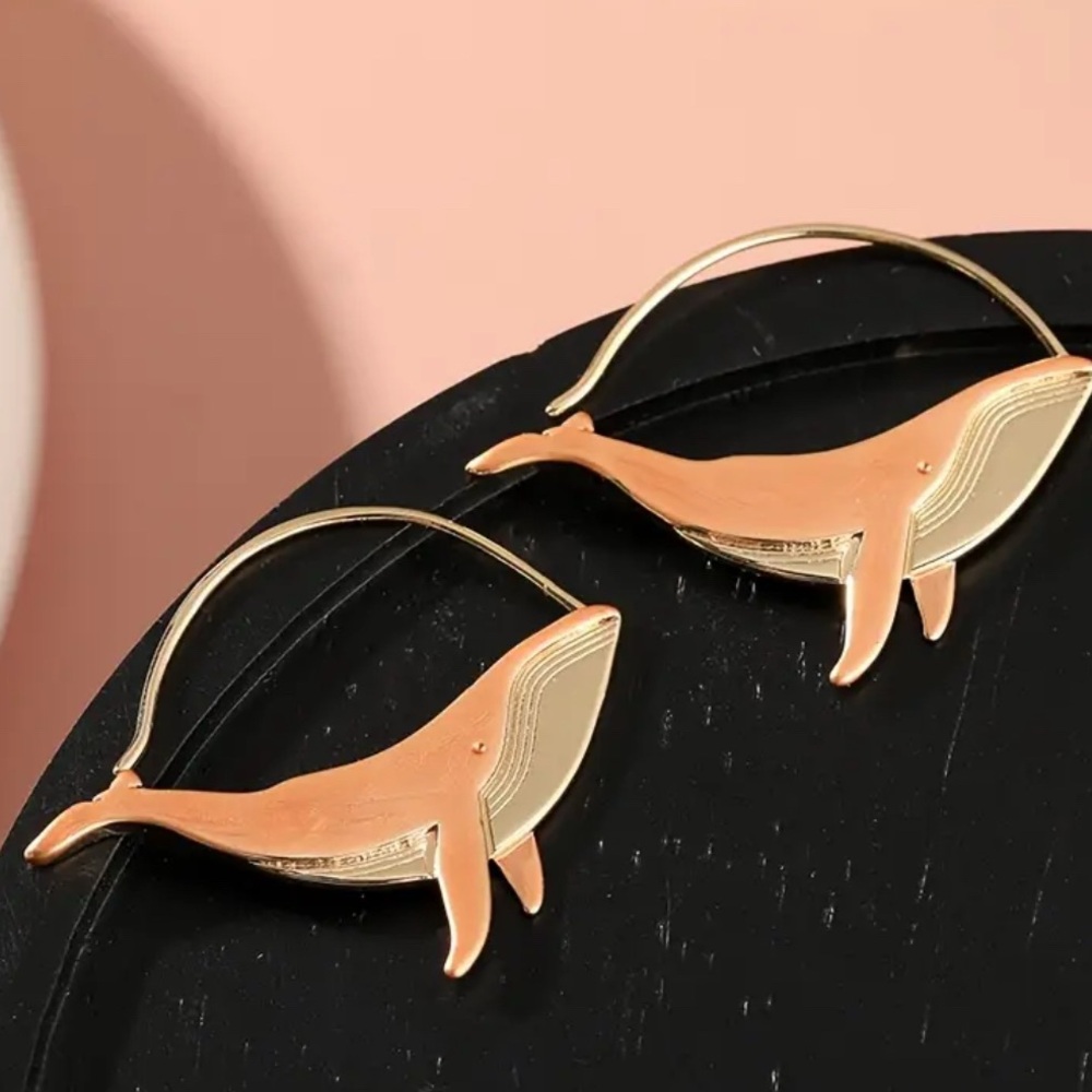 Blue Whale Earrings